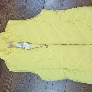 Michael Kors Yellow Quilted Women's Vest. Size M